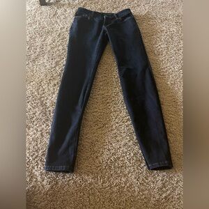 Dark Denim Jeans with Contrast Stitching